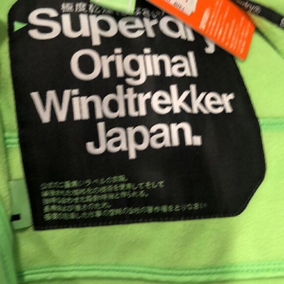 SUPERDRY WINDTREKKER Dark Grey Marl/Fluro Green Size Large NWT - Picture 4 of 9